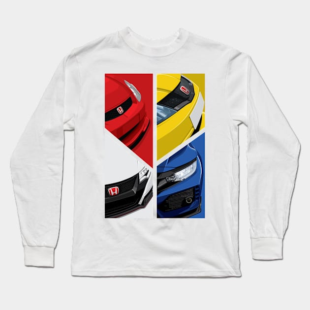 Civic Typer Generation Long Sleeve T-Shirt by BatuHachi